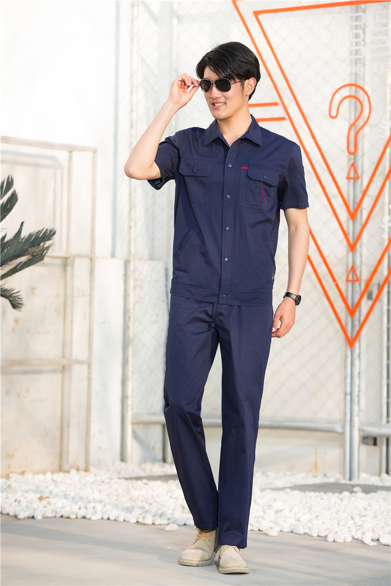 夏季短袖工作服-時(shí)尚工作服定制
